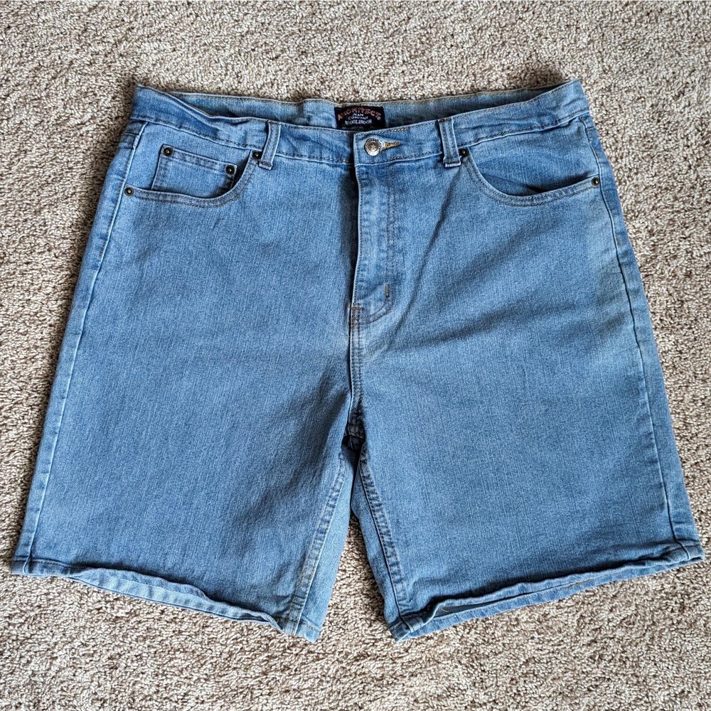 VTG Men's Light Wash Jorts Jean Shorts Cotton Stretch Streetwear Unisex Sz 38